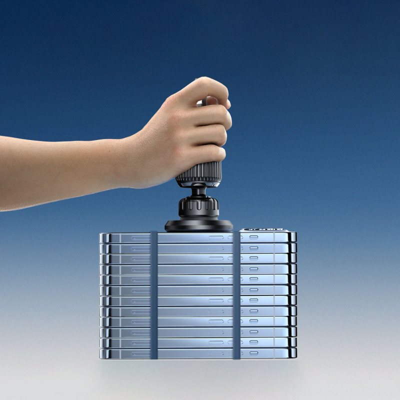 Magnetinis automobilinio telefono laikiklis oro angai, juodas