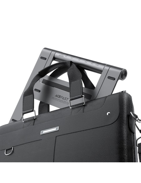 
8in1 nešiojamojo kompiuterio stovas + HUB daugiafunkcis USB-C TF SD HDMI 4K RJ45 100W pilka
