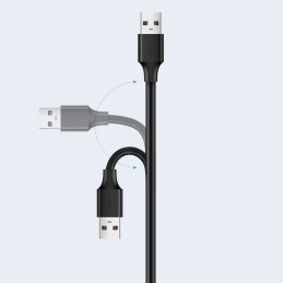 
Prailginimo laido adapteris USB 2.0 kabeliui, 50 cm, juodas
