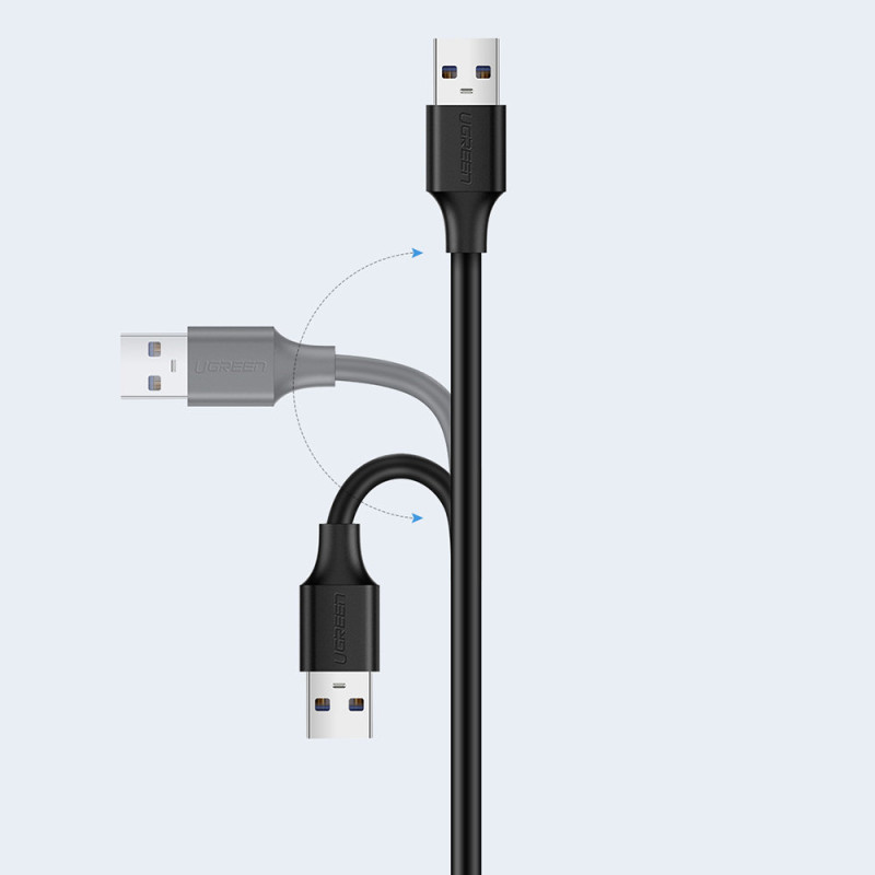 Prailginimo laido adapteris USB 2.0 kabeliui, 50 cm, juodas