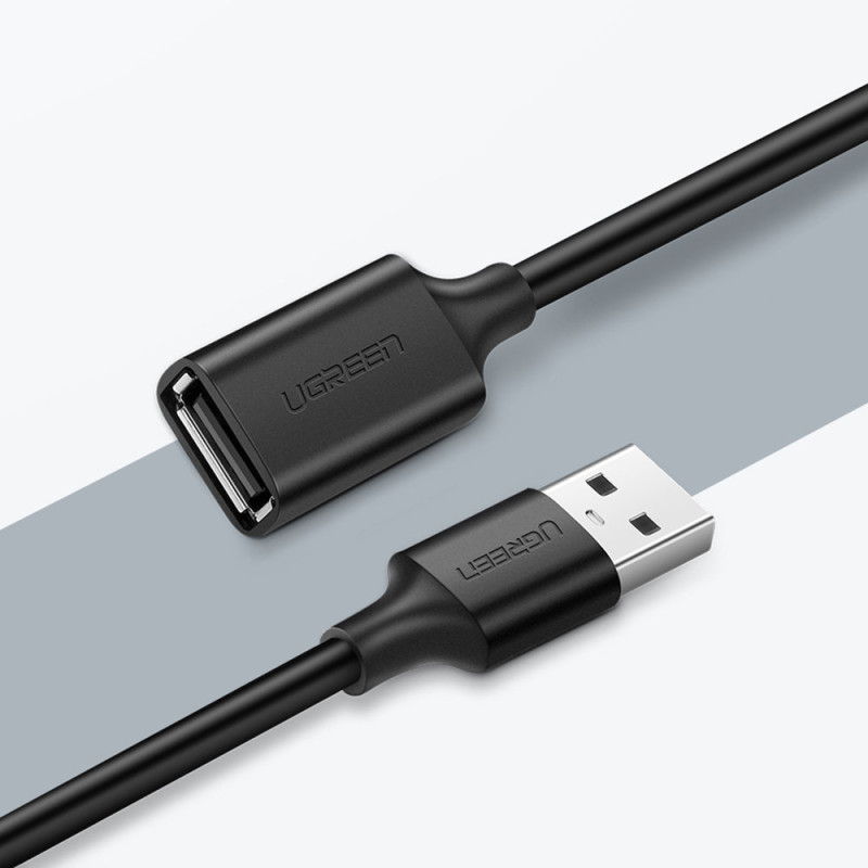 Prailginimo laido adapteris USB 2.0 kabeliui, 50 cm, juodas