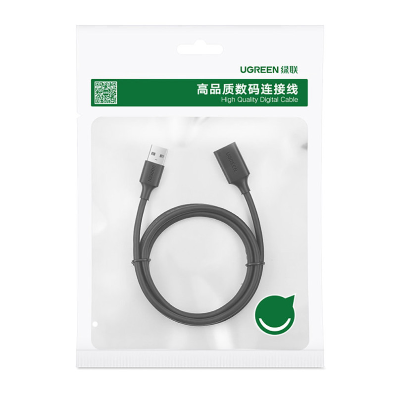 Prailginimo laido adapteris USB 2.0 kabeliui, 50 cm, juodas