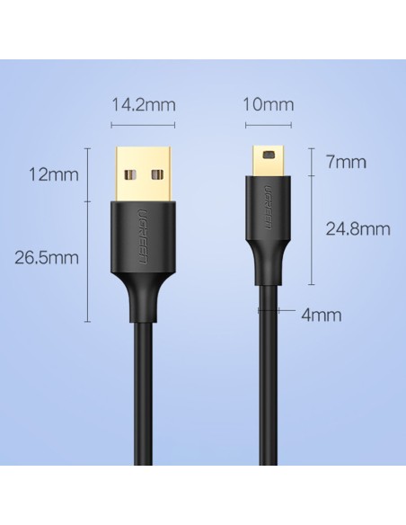USB - mini USB laidas, 5 kontaktų, paauksuotas, 0,5 m, juodas
 
USB - mini USB laidas, 5 kontaktų, paauksuotas, 0,5 m, juodas