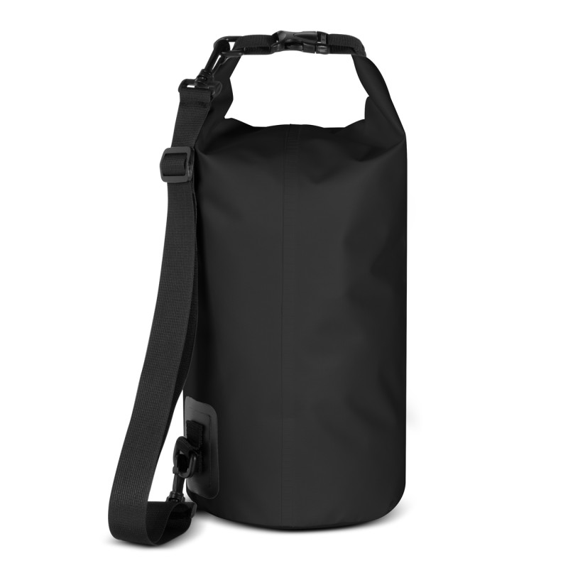 Kuprinės krepšys Outdoor PVC turistinis vandeniui atsparus krepšys 10L - juodas