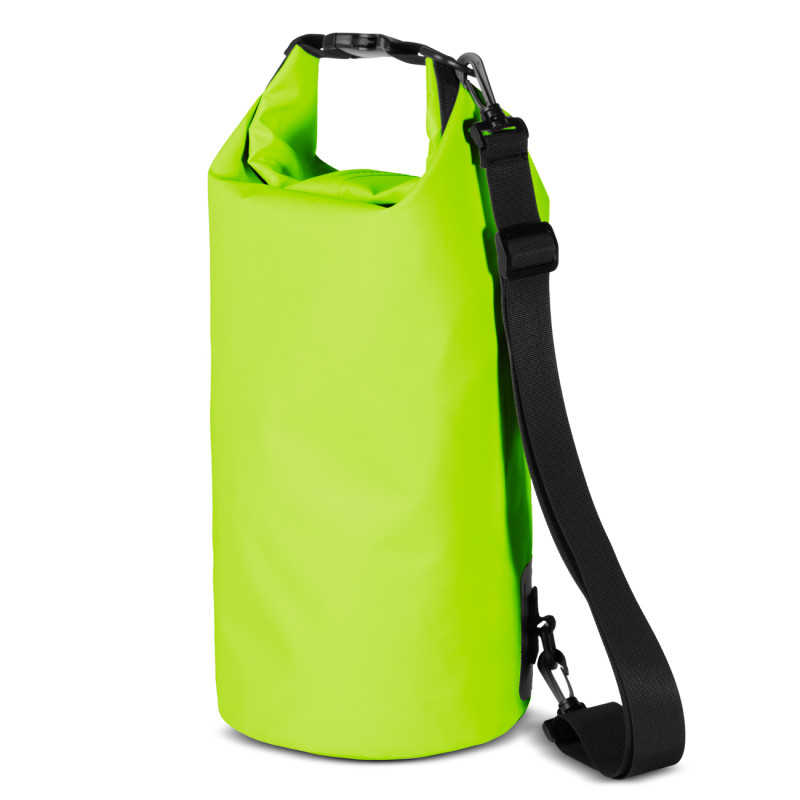 Lauko PVC kuprinės kuprinės krepšys, atsparus vandeniui, 10L - šviesiai žalias