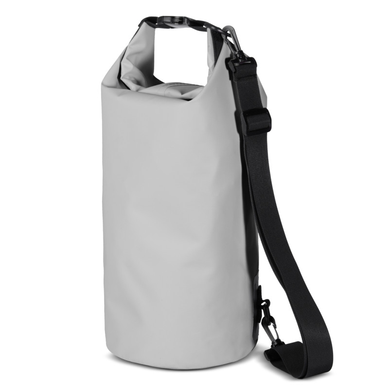 Lauko PVC kuprinės kuprinės krepšys, atsparus vandeniui, 10L - pilkas
