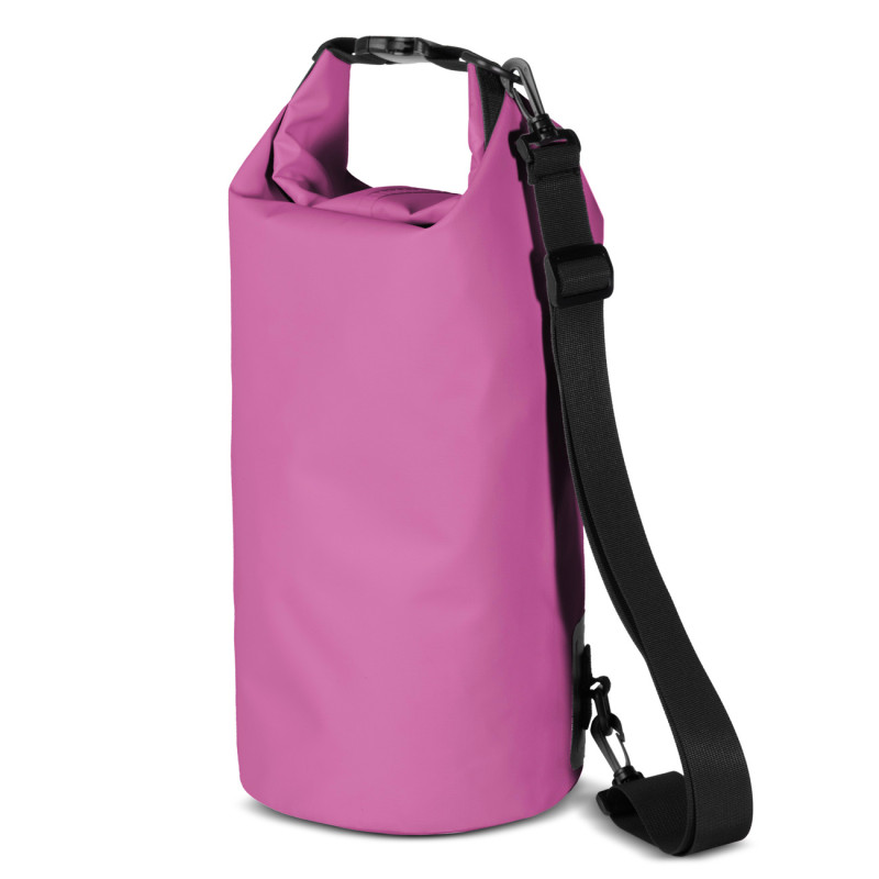 Lauko PVC kuprinės kuprinės krepšys, atsparus vandeniui, 10L - rožinis