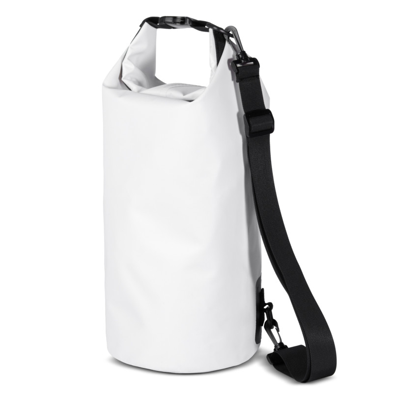 Lauko PVC kuprinės kuprinės krepšys, atsparus vandeniui, 10L - baltas