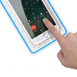 
Vandeniui atsparus PVC telefono dėklas su lauko dirželiu - baltas
