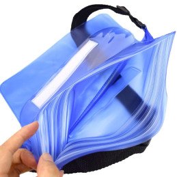
Vandeniui atsparus PVC juosmens krepšys telefonui, dokumentams, Lauko - rožinė
