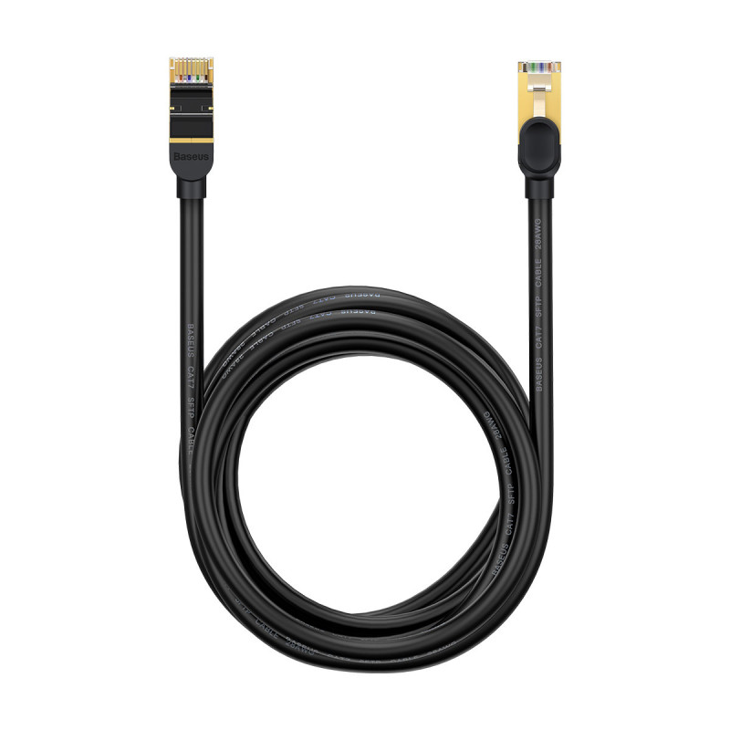 Greitas tinklo pataisos laidas RJ45 10Gbps Cat 7 Speed Seven 5m juodas