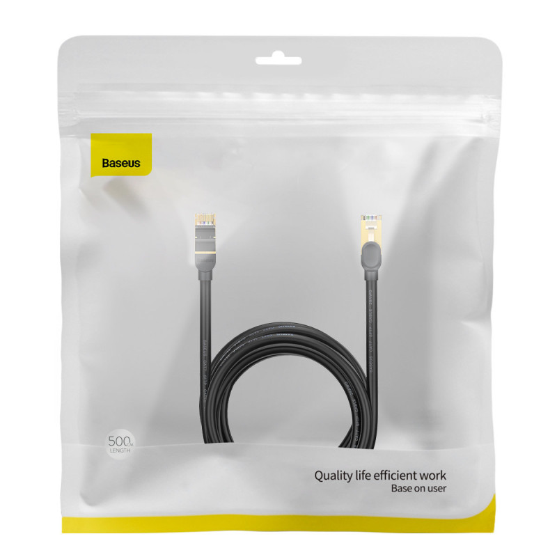 Greitas tinklo pataisos laidas RJ45 10Gbps Cat 7 Speed Seven 5m juodas