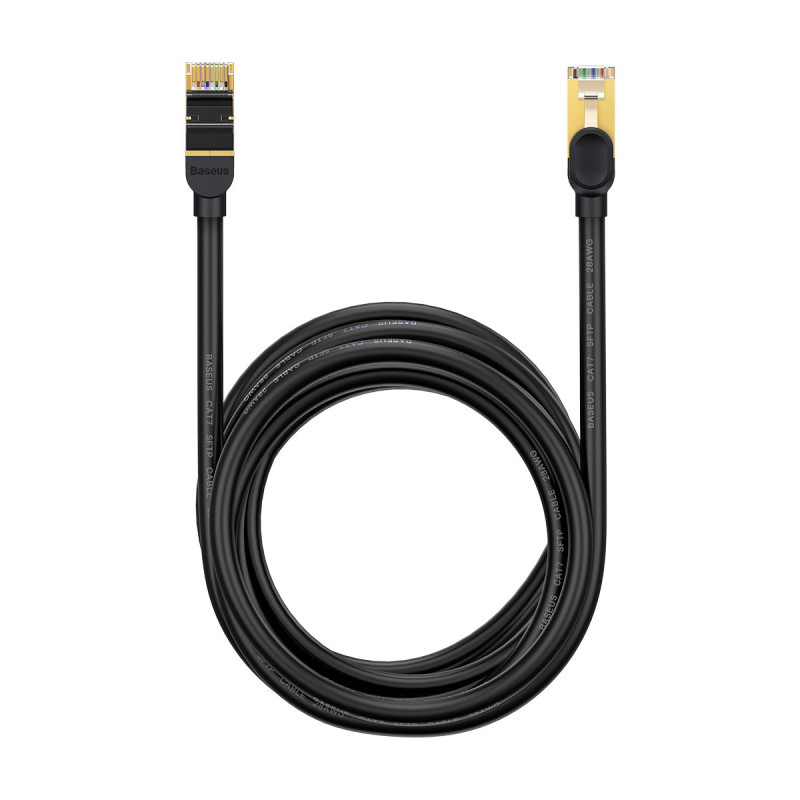 Greitas tinklo pataisos laidas RJ45 10Gbps Cat 7 Speed Seven 8m juodas