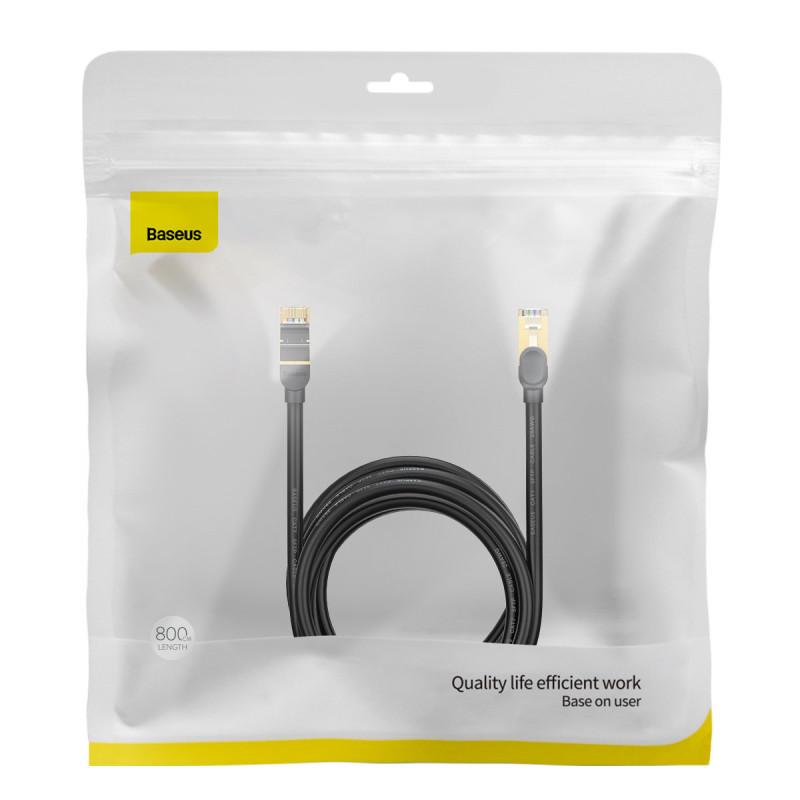 Greitas tinklo pataisos laidas RJ45 10Gbps Cat 7 Speed Seven 8m juodas