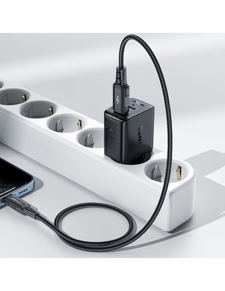 
GaN tinklo įkroviklis 2x USB 18W QC 3.0 AFC FCP baltas
