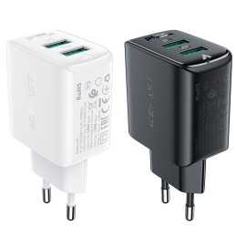
GaN tinklo įkroviklis 2x USB 18W QC 3.0 AFC FCP baltas
