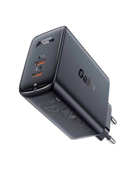 A29 GaN sieninis įkroviklis, du USB-C PD prievadai, 50W, juodas
 
A29 GaN sieninis įkroviklis, du USB-C PD prievadai, 50W, juodas