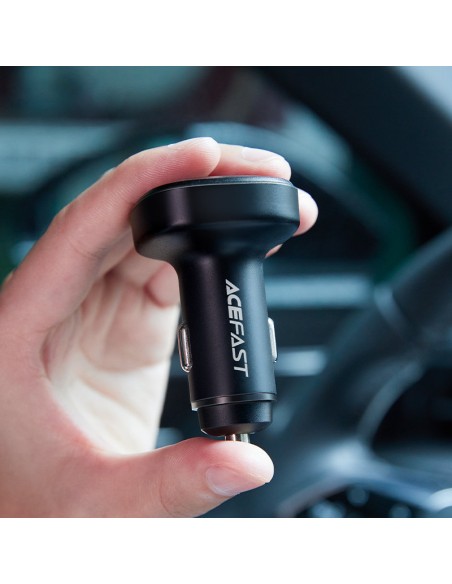 
Automobilinis įkroviklis 2x USB 1x USB-C 66W Power Delivery QC 4.0 juoda
