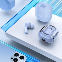 
In-ear TWS Bluetooth belaidės ausinės šviesiai mėlynos spalvos
