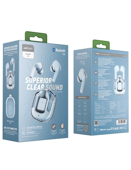 In-ear TWS Bluetooth belaidės ausinės šviesiai mėlynos spalvos
 
In-ear TWS Bluetooth belaidės ausinės šviesiai mėlynos spalvos