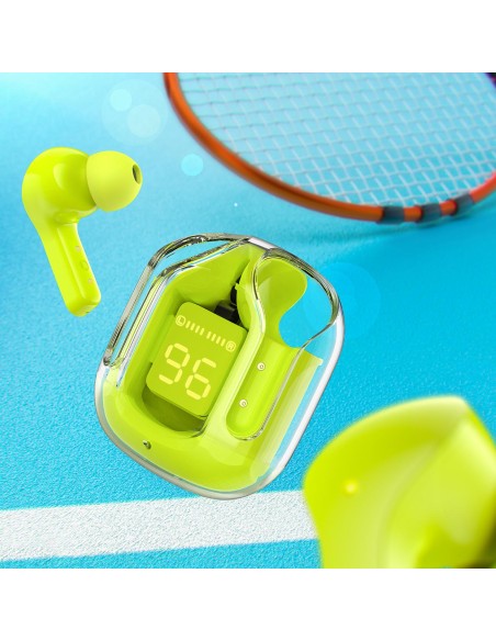 Į ausis įdedamos TWS Bluetooth belaidės ausinės, žalios spalvos
 
Į ausis įdedamos TWS Bluetooth belaidės ausinės, žalios spalvos