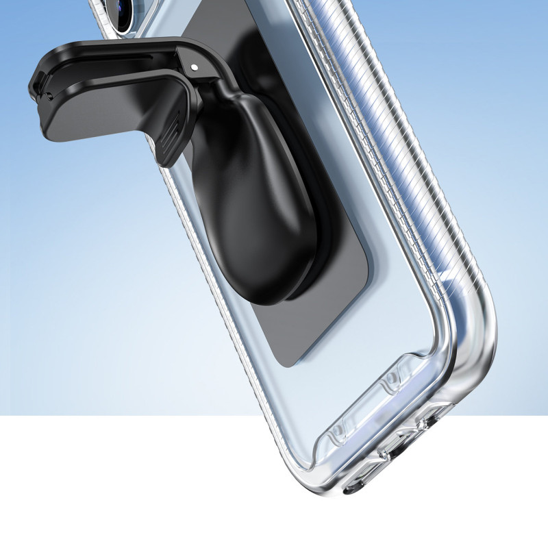 Magnetinis automobilinio telefono laikiklis oro angai, pilkas
