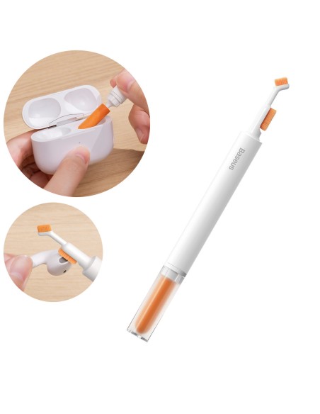 
Baltas šepetėlis ausinių, klaviatūros, pelės, elektronikos valymui
