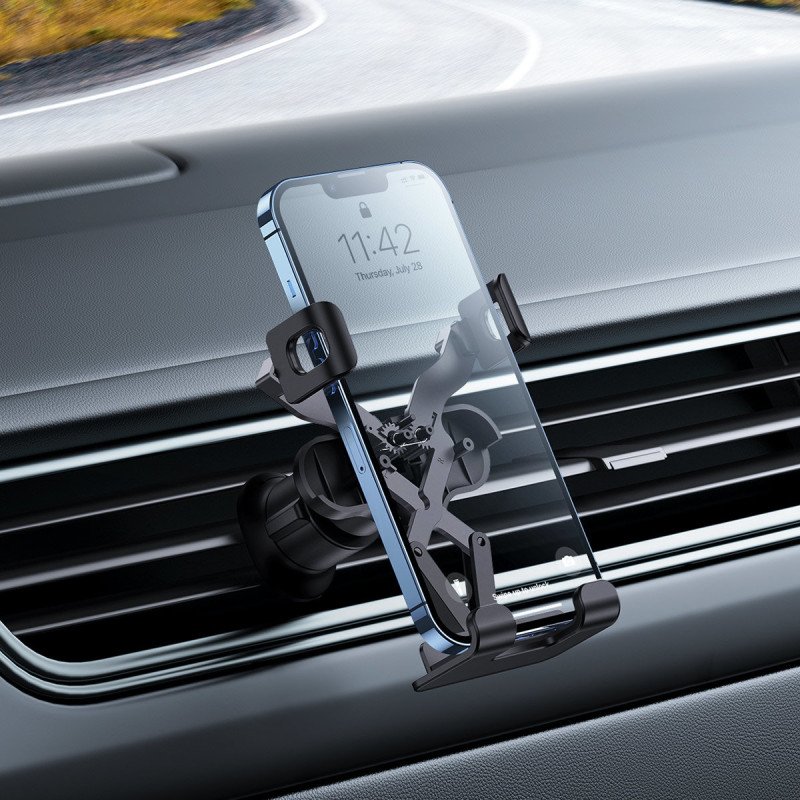 Gravitacinis automobilinis telefono laikiklis orlaidei, juodas