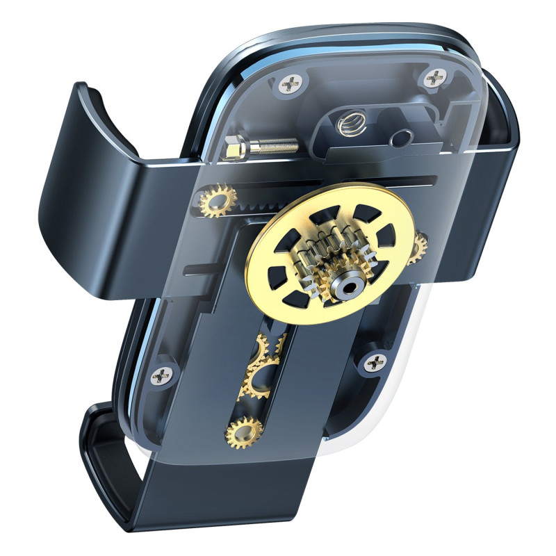 Gravitacijos telefono laikiklis apvaliam oro angai Metal Age II, tamsiai pilkas