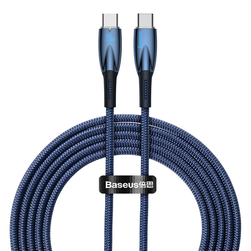Glimmer serijos USB-C 480Mb/ s PD 100W greito įkrovimo laidas 2m mėlynas
Glimmer serijos USB-C 480Mb/ s PD 100W greito įkrovimo laidas 2m mėlynas