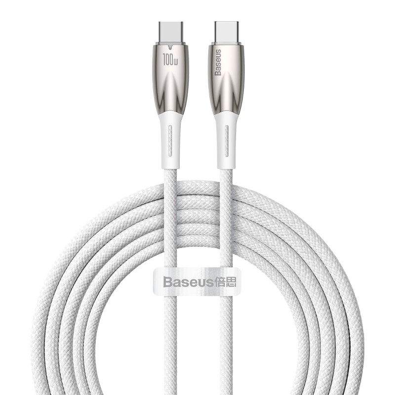 Glimmer serijos USB-C 480Mb/ s PD 100W greito įkrovimo laidas 2m baltas
Glimmer serijos USB-C 480Mb/ s PD 100W greito įkrovimo laidas 2m baltas