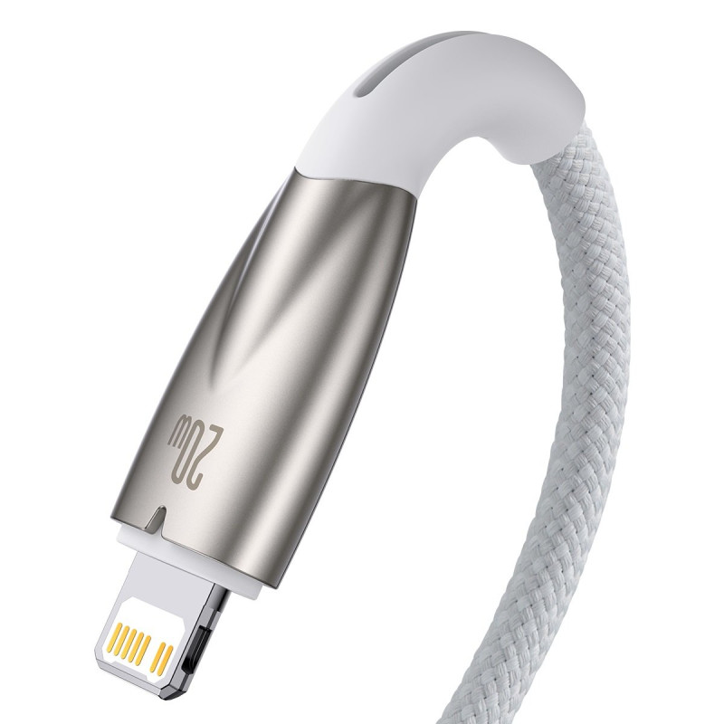 Kabelis greitam iPhone įkrovimui USB-C - Lightning 480Mb/ s PD 20W 1m baltas