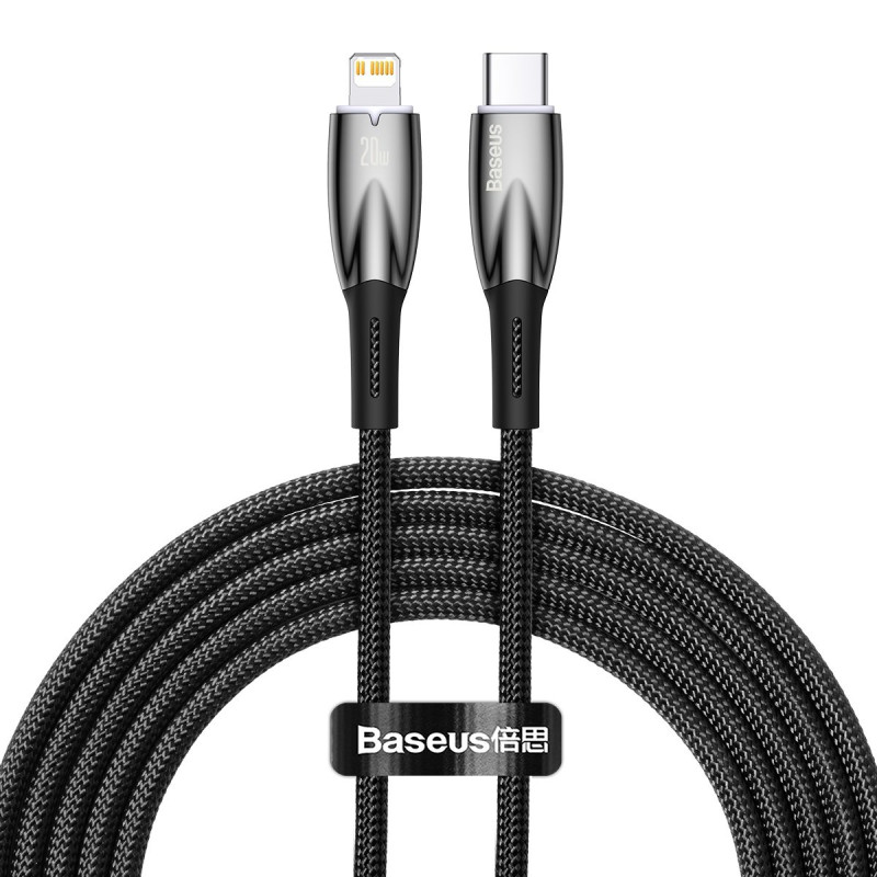 Kabelis greitam iPhone įkrovimui USB-C - Lightning 480Mb/ s PD 20W 2m juodas
Kabelis greitam iPhone įkrovimui USB-C - Lightning 480Mb/ s PD 20W 2m juodas