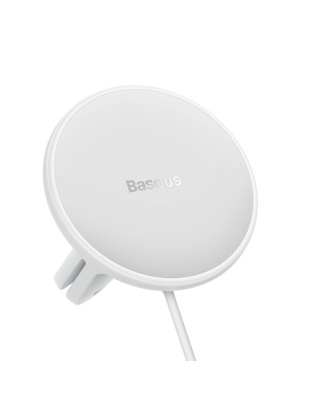 
MagSafe 15W belaidis automobilinis įkroviklis su USB oro išleidimo angos laikikliu, baltas
