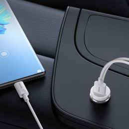 
MagSafe 15W belaidis automobilinis įkroviklis su USB oro išleidimo angos laikikliu, baltas
