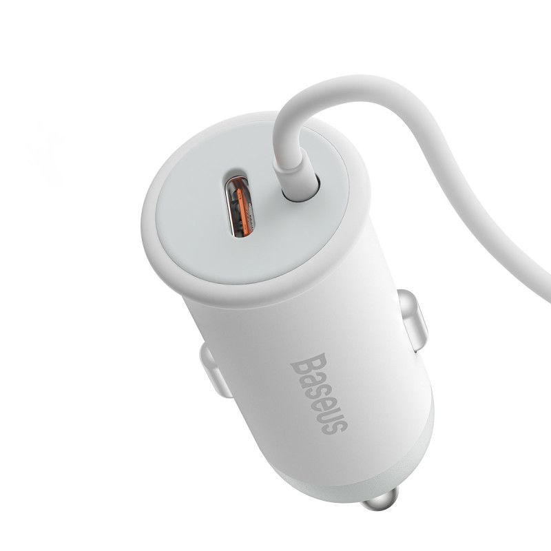 MagSafe 15W belaidis automobilinis įkroviklis su USB-C oro išleidimo angos laikikliu, baltas