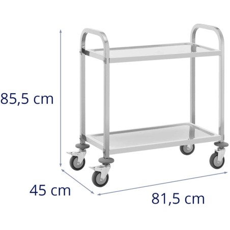 Maitinimo padavėjo vežimėlis, skirtas aptarnauti 2 lentynas 70 x 40 cm iki 64 kg
 
Maitinimo padavėjo vežimėlis, skirtas aptarnauti 2 lentynas 70 x 40 cm iki 64 kg