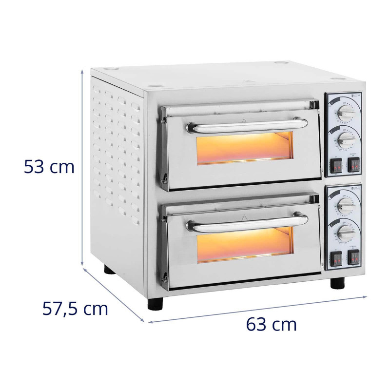 Profesionali dviejų kamerų picos orkaitė. 40 cm 4750 W