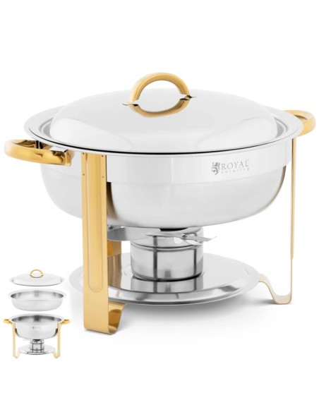 
Apvalaus stalo maisto šildytuvas pastai su dangteliu, 4,5 l
