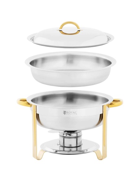 
Apvalaus stalo maisto šildytuvas pastai su dangteliu, 4,5 l
