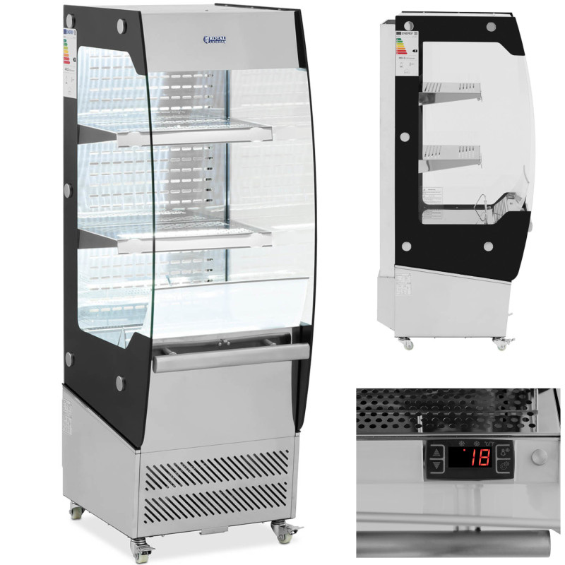
Šaldytuvo vitrina, stiklas, LED, 2 lentynos, 180 l
