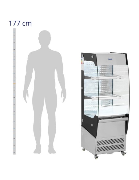 
Šaldytuvo vitrina, stiklas, LED, 2 lentynos, 180 l
