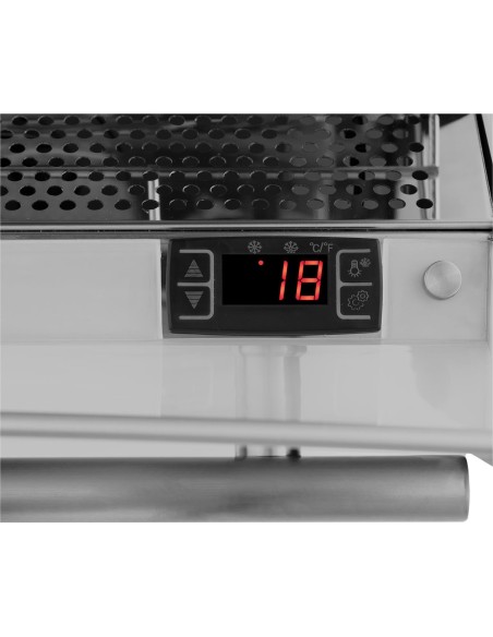 
Šaldytuvo vitrina, stiklas, LED, 2 lentynos, 180 l
