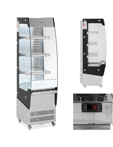 
Šaldytuvo vitrina, stiklas, LED, 3 lentynos, 220 l
