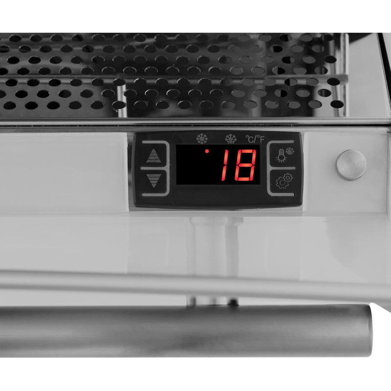 
Šaldytuvo vitrina, stiklas, LED, 3 lentynos, 220 l
