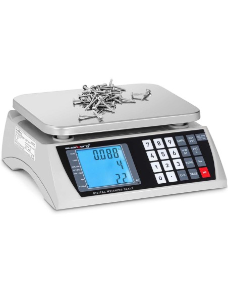 Prekybos parduotuvės svarstyklių skaičiavimas LCD 22,3 x 17,4 cm 30 kg / 1 g
 
Prekybos parduotuvės svarstyklių skaičiavimas LCD 22,3 x 17,4 cm 30 kg / 1 g