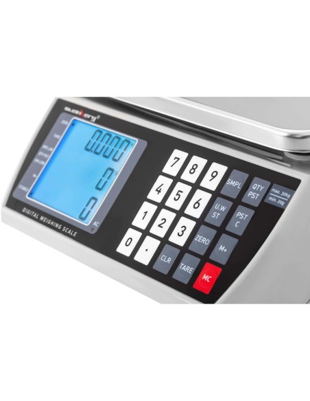 Prekybos parduotuvės svarstyklių skaičiavimas LCD 22,3 x 17,4 cm 30 kg / 1 g
 
Prekybos parduotuvės svarstyklių skaičiavimas LCD 22,3 x 17,4 cm 30 kg / 1 g