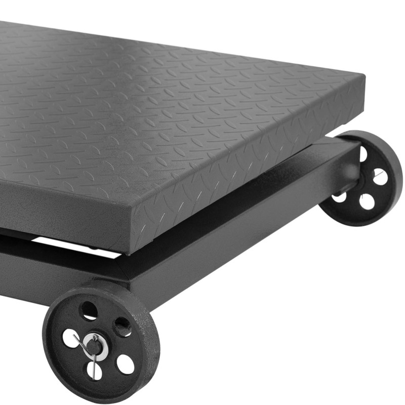 Pramoninės platforminės svarstyklės ant ratų 600 kg / 100 g LCD