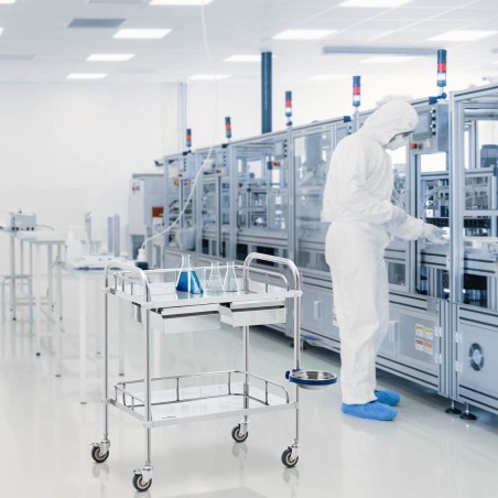 Laboratorinis kosmetinis gydymo vežimėlis pagamintas iš plieno, 2 lentynos, 2 stalčiai, 65 x 60 x 86 cm, 20 kg
 
Laboratorinis kosmetinis gydymo vežimėlis pagamintas iš plieno, 2 lentynos, 2 stalčiai, 65 x 60 x 86 cm, 20 kg
