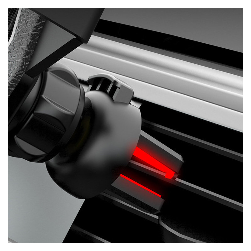 Gravitacinis išmaniojo telefono automobilinis laikiklis oro angai juodas